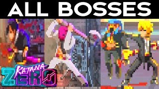 Katana ZERO  ALL BOSSES  ALL BOSS BATTLES  Ending [upl. by Gwenore]