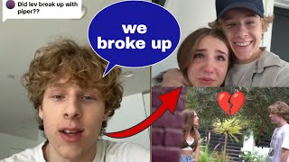 Lev Cameron officially announced break up with Piper Rockelle [upl. by Nyladnek]