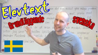 Elevtext grundläggande svenska [upl. by Adnawyt633]