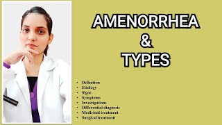 AMENORRHEA GYNECOLOGYEXPLAINED WITH NOTES Dr Deeksha [upl. by Laurent906]