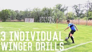 3 Individual Winger Drills  Dribbling Crossing and Shooting Drills Wingers [upl. by Mayman]