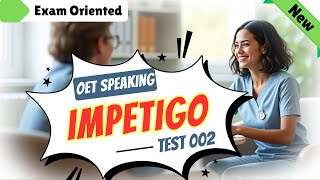 OET Sample Speaking  OET Role Play  Impetigo oet oetspeaking [upl. by Neeliak]