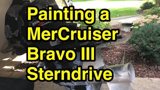 Sterndrive Care Painting My Bravo III Boating Vlog Episode 4 [upl. by Martinic]