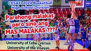 FACE OFF ng UC vs UV  CESAFI BASKETBALL 2024 High School Cebu City Coliseum Basketball Tournament [upl. by Aciruam798]