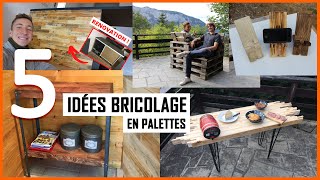 5 IDÉES DE BRICOLAGE EN PALETTES  Journée mondiale du recyclage [upl. by Gniliem618]