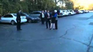 Raw Video Tommy Thompson Arrives For Fundraiser In Hartland [upl. by Kathie385]