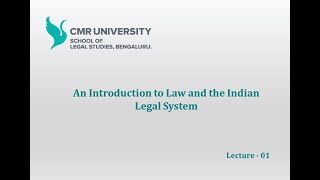 Lecture 01  Introduction to Law [upl. by Dever]