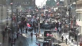 Canadá  Protestas contra las normas sanitarias exigidas para cruzar la frontera con Estados Unidos [upl. by Adnak]