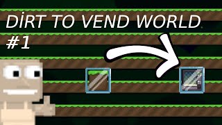 SIFIRDAN GROWTOPİA OYNAMAK  DIRT TO VEND WORLD 1 [upl. by Gavra]