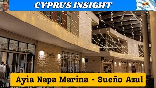 Ayia Napa Marina Cyprus  Delish Dinner at Sueño Azul [upl. by Batha152]