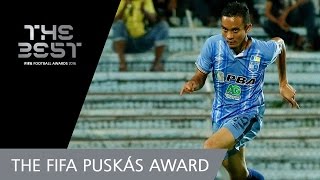 Mohd Faiz Subri Goal  FIFA PUSKAS AWARD 2016 WINNER [upl. by Volnak853]