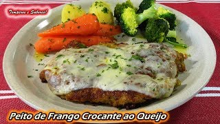 PEITO DE FRANGO CROCANTE AO QUEIJO delicioso e bem fácil [upl. by Annaear]