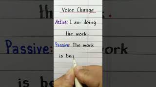 Voice  Active and Passive  I am doing the work  English Grammar [upl. by Natika942]