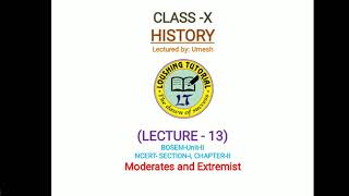 ClassX HISTORY L13 Moderates and Extremists in INC BOSEM amp NCERT Explained in Manipuri [upl. by Ennazor852]