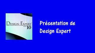 Vidéo de présentation de Design Expert [upl. by Rapsac]