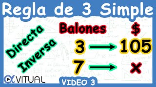 🟦 Regla de 3 Simple Directa e Inversa  Video 3 [upl. by Idahs293]