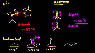 Physical properties of aldehydes and ketones  Organic chemistry  Khan Academy [upl. by Ahse]