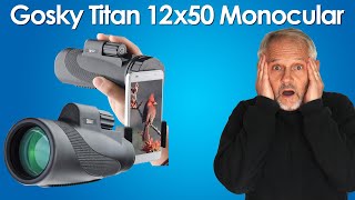 Is the Gosky Titan 12X50 High Power Prism Monocular Good [upl. by Tarrel]