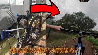 Rebuilding and sending my old hardtail  mtb sends in adelaide sa [upl. by Ibor295]