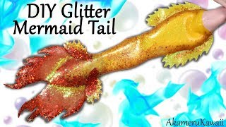 DIY Glitter Mermaid Tail  Poseable Doll Tutorial [upl. by Odilo]