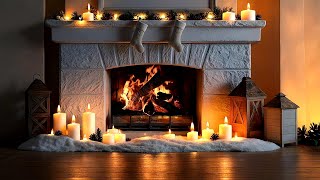 🔥 Cozy Fireplace With Christmas Fireplace Ambiance Decoration  Crackling Fire Sound Relieve Stress [upl. by Eb]