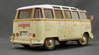 Kidsland—Hasegawa 124 1963 VW T2 Micro Bus 23Window Scale Model Van [upl. by Wightman778]