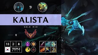 Kalista Mid vs Zeri  KR Grandmaster Patch 1414 [upl. by Oderfodog]