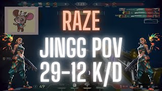 PRX Jingg POV Raze on Lotus 2912 KD VALORANT Pro POV [upl. by Anikahs]