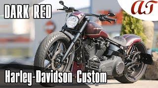 HarleyDavidson BREAKOUT Custom DARK RED  AampT Design [upl. by Amyaj]