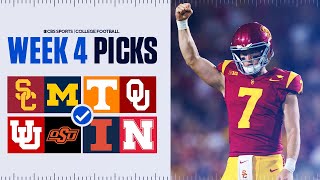 Picks for EVERY Top 25 game in College Football Full Week 4 Predictions [upl. by Nalac]