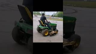 Turbo Diesel John Deere 455 Lawn Mower diesel lawnmower dieselpowered shorts shortsfeed [upl. by Siurtemed78]