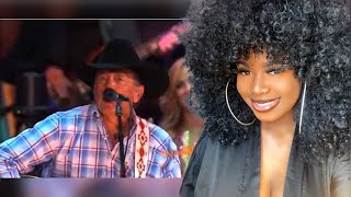 FIRST TIME REACTING TO  GEORGE STRAIT quotTHE COWBOY RIDES AWAYquot REACTION [upl. by Henley]