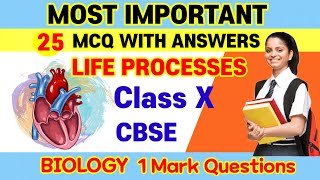 💥 Class 10 Biology mcq Chapter 1 life processes class 10 mcqBiology MCQ s 2025 Cbsc board exam [upl. by Anier591]