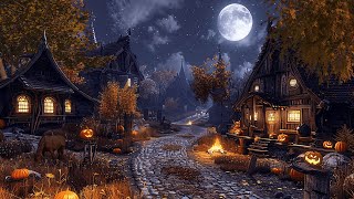 Nighttime Nature Sounds in Autumn Village for Relaxation and Study [upl. by Neerol730]