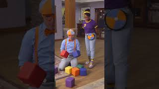 Clean Up Fun Blippi and Meekah Collect Colorful Blocks BodyConfidence Shorts Blippi Dove [upl. by Cam]