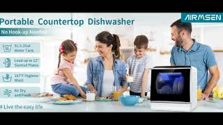 AIRMSEN Portable Countertop Dishwashers [upl. by Garling167]