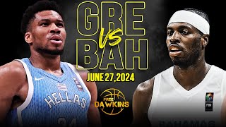 Greece vs Bahamas Full Game Highlights  Olympics WarmUp  June 27 2024  FreeDawkins [upl. by Denton]