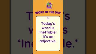 Today’s word is ‘Ineffable’ wordoftheday rightboard [upl. by Romelle337]