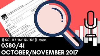 058041 OctoberNovember 2017 Marking Scheme MS Audio Voice Over [upl. by Nauqel]