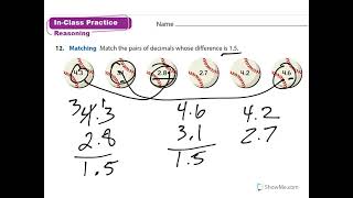 34 Subtract Decimals [upl. by Eenert]