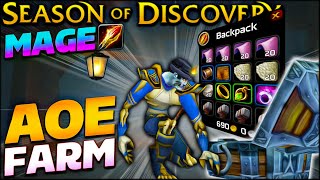 How I Made 300 Gold in 10 Hours  Season of Discovery Mage AoE Gold Guide  Classic WoW [upl. by Roz]