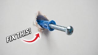 How To Fix Loose Or Damaged Drywall Anchors Like New  DIY Wall Plug Repair [upl. by Olzsal888]