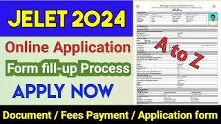 JELET 2024 Online Application form FillUp Process  JELET 2024 Exam Form FillUp Update  WBJEEB [upl. by Mosby]