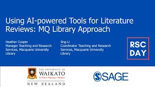 Using AIpowered Tools for Literature Reviews MQ Library Approach [upl. by Ennayllek]