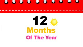 Months of the Year Song 12 Months of the Year  Month of the Year for kids  with spelling [upl. by Narhet]