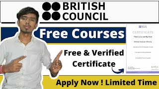 British Council Courses  British Council Online Courses Certification  Free Certificate [upl. by Epolulot713]