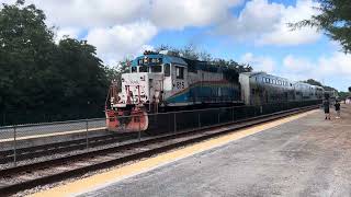 Southbound Tri Rail Train departing Deerfield Beach Station [upl. by Carrew865]