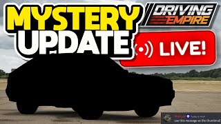 🔴LIVE🔴Driving Empire Update TODAY MYSTERY UPDATE we have no hints⏳Countdown⏳ [upl. by Beutler]