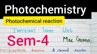 photochemistry classes  sem4  Msc chemistry [upl. by Elad467]