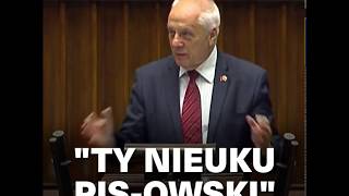 Stefan Niesiołowski do posła quotTy nieuku PiSowskiquot [upl. by Nauhs]